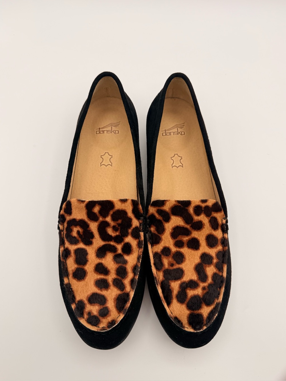 DANSKO Lorri Suede Leopard Loafers Black Women’s EU 40 US 9.5-10